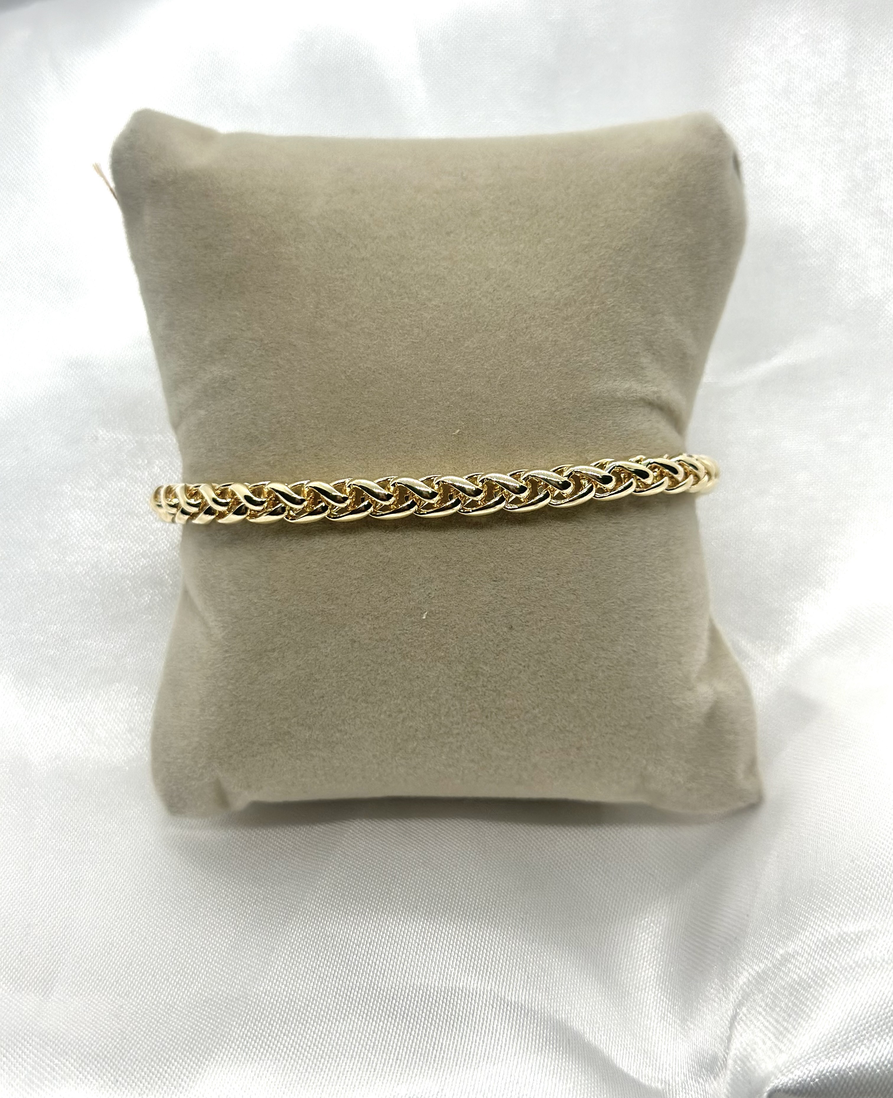 Pulseira elos trançados, 20cm