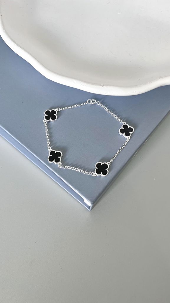 Pulseira Trevo Preta
