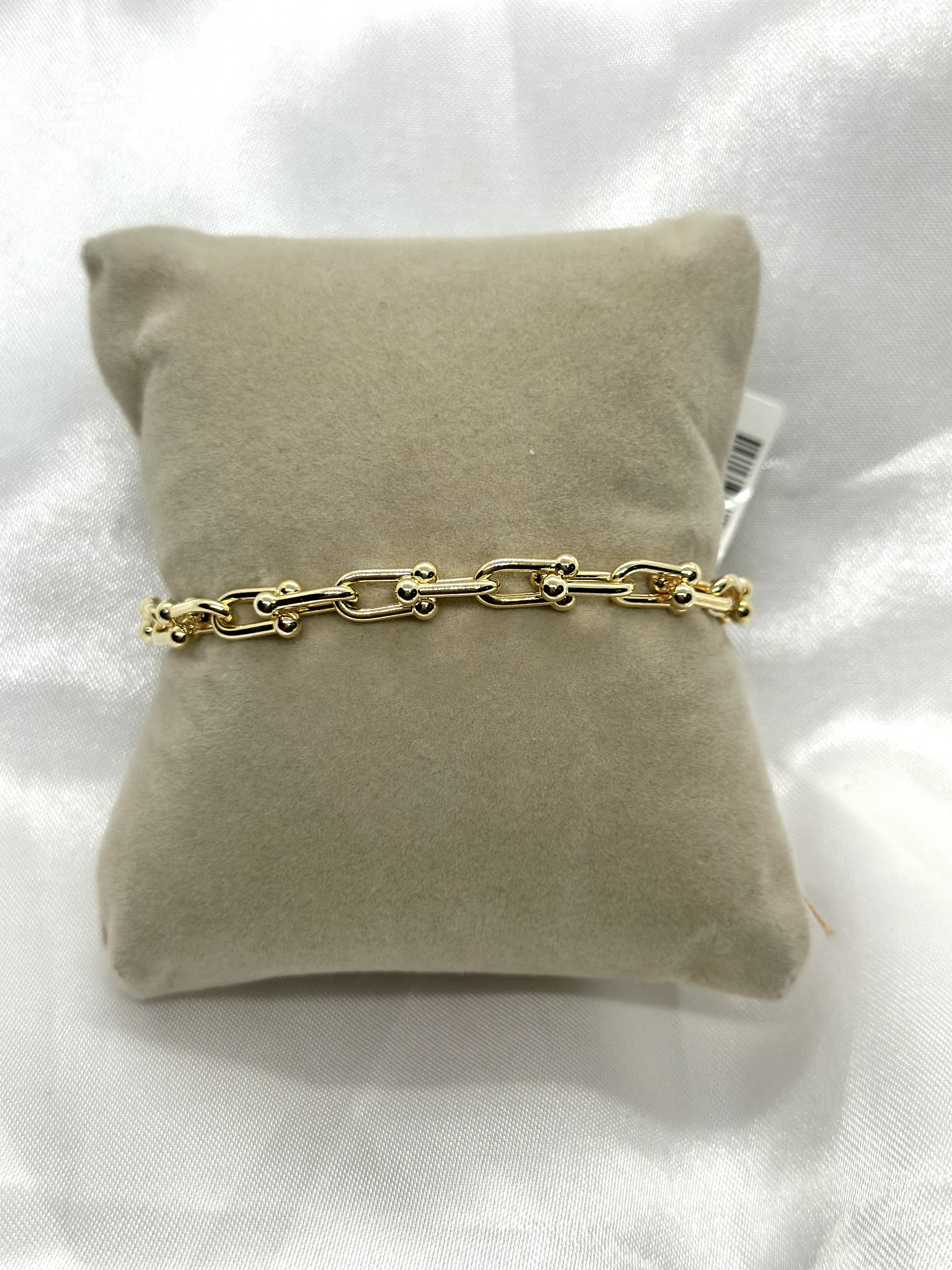 Pulseira elos Tiffany, 18cm + extensor 