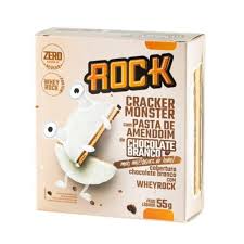 Alfajor Fit C/Whey Protein Rock Peanut Cracker Monster/ Chocolate Branco