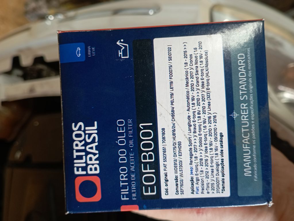 Filtro Óleo Palio/Siena/Strada Motor E-torq  E0FB001 PEL119