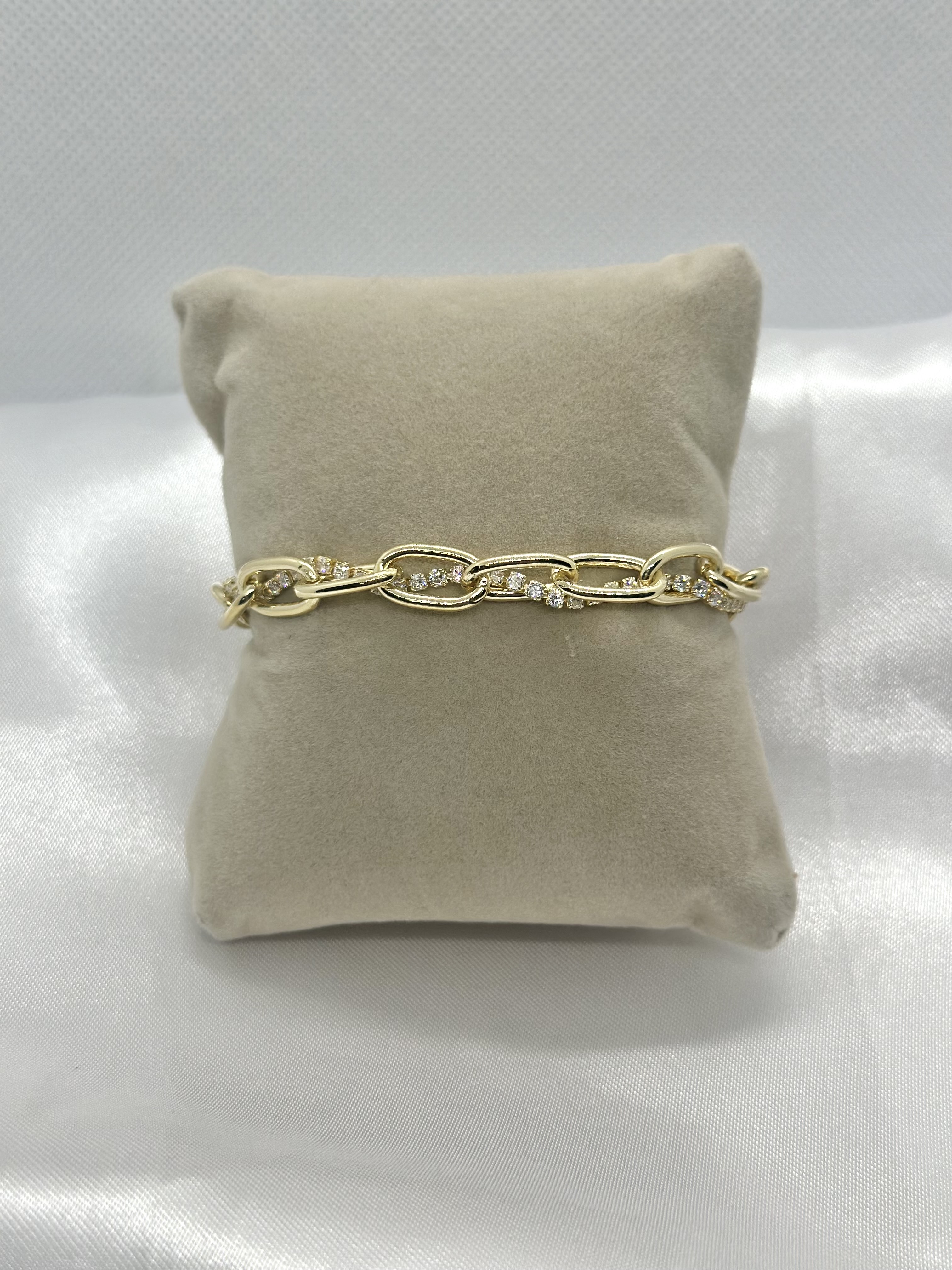 Pulseira dupla elos com zircônia 