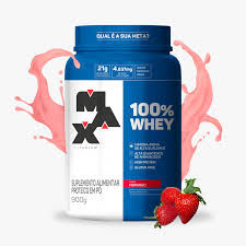 100% Whey Protein Concentrado 900g/ Morango